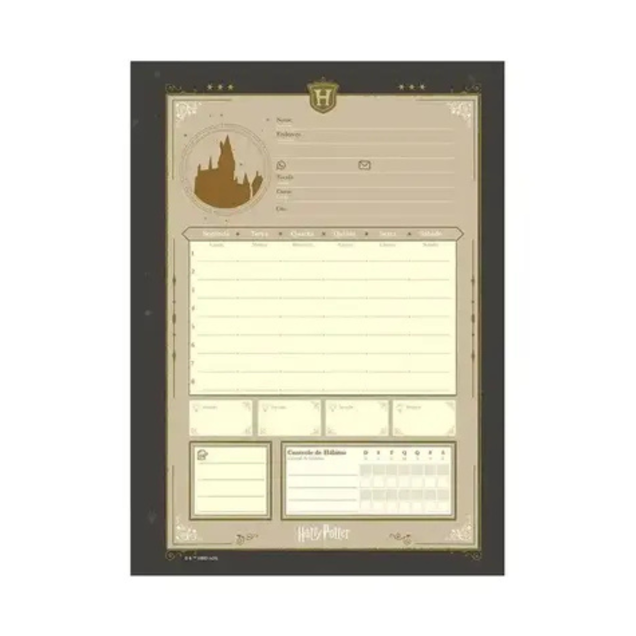 Caderno 1 Matéria 96 Folhas Harry Potter Jandaia