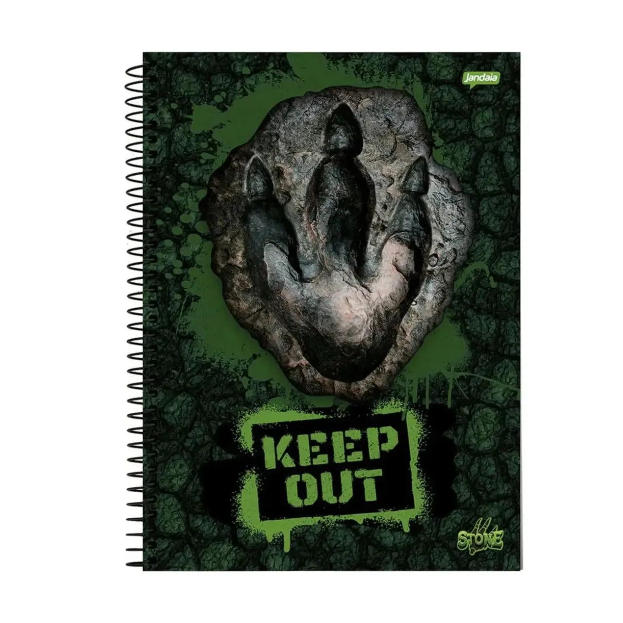 Caderno 1 Matéria Stone Keep Out Jandaia 80 Folhas