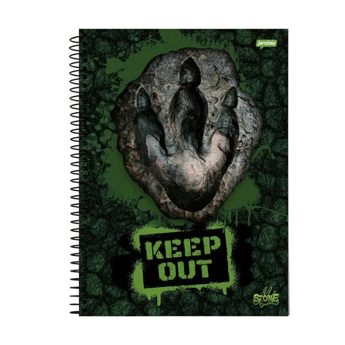 Caderno 1 Matéria Stone Keep Out Jandaia 80 Folhas