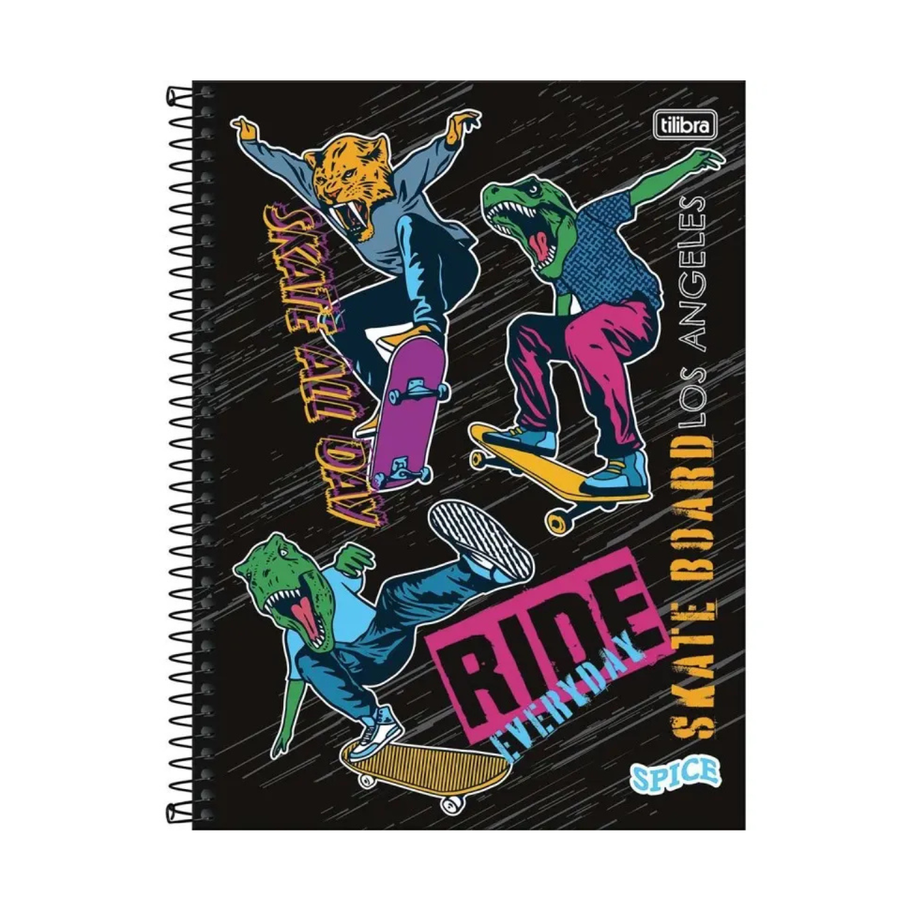 Caderno 1 Matéria Spice Skate Tilibra 80 Folhas