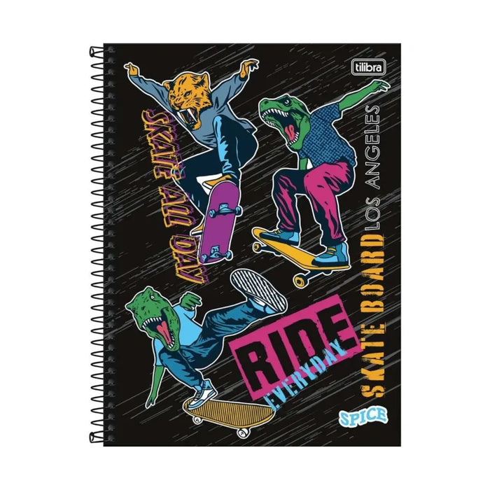 Caderno 1 Matéria Spice Skate Tilibra 80 Folhas