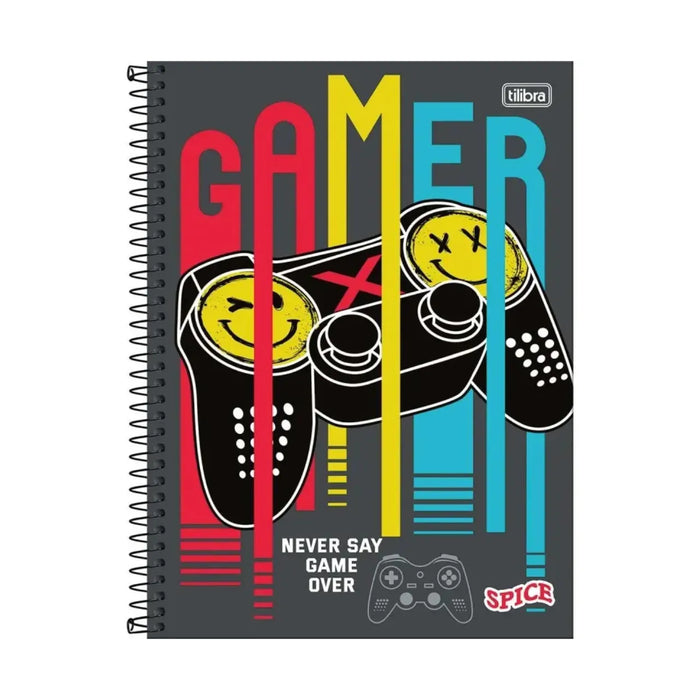 Caderno 1 Matéria Spice Gamer Tilibra 80 Folhas