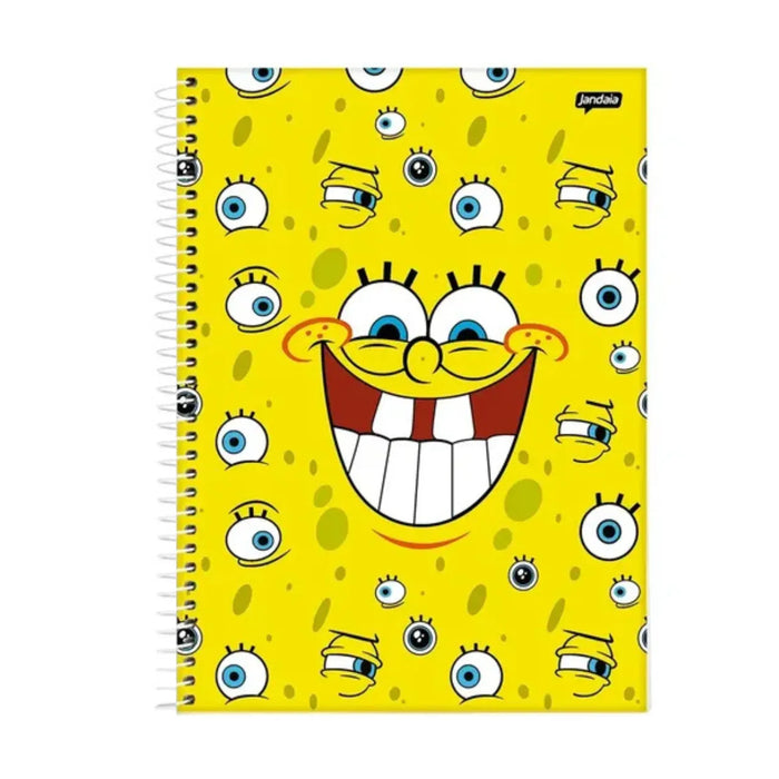 Caderno Bob Esponja Jandaia 80 Folhas Espiral