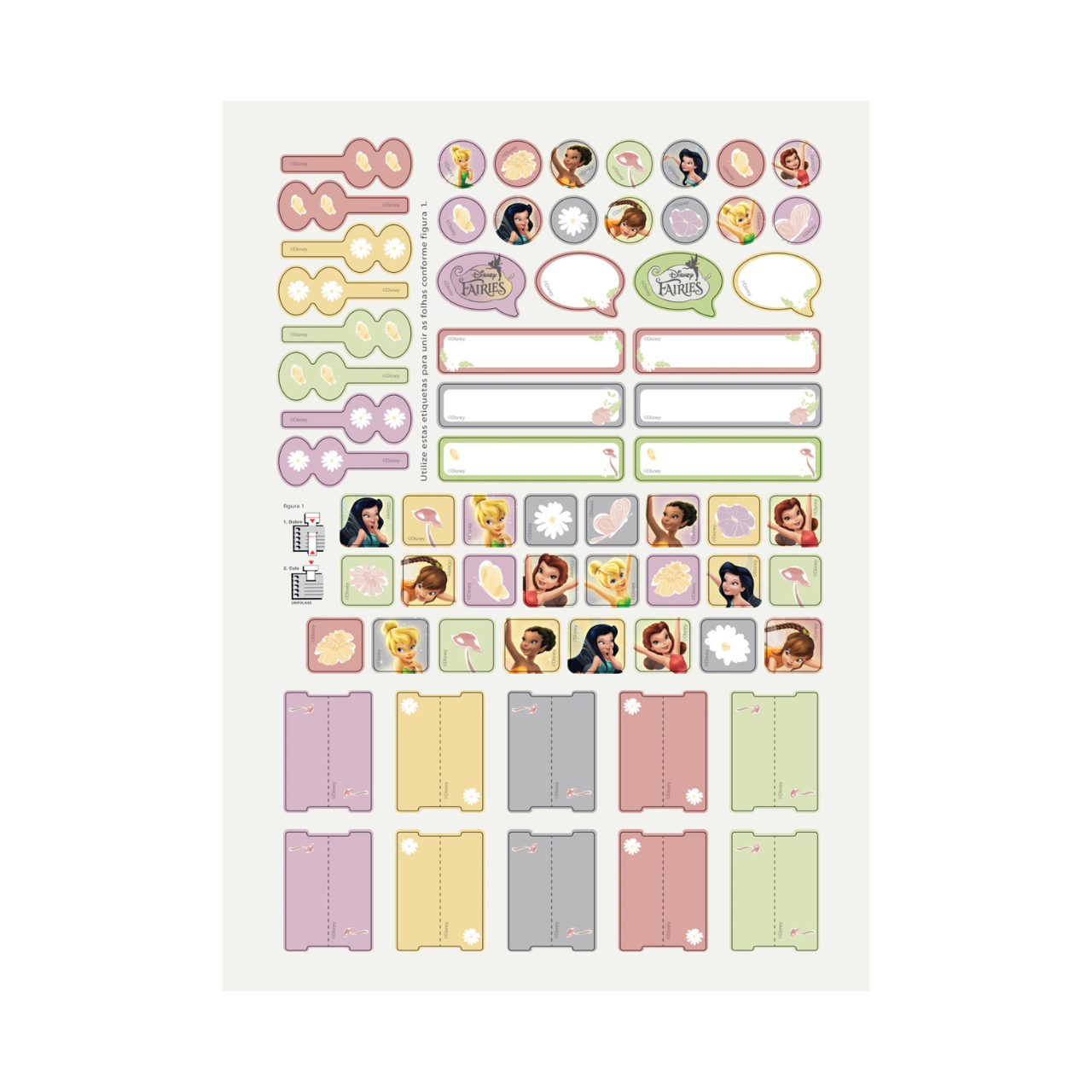 Caderno Fadas da Disney 80 Folhas Espiral Jandaia