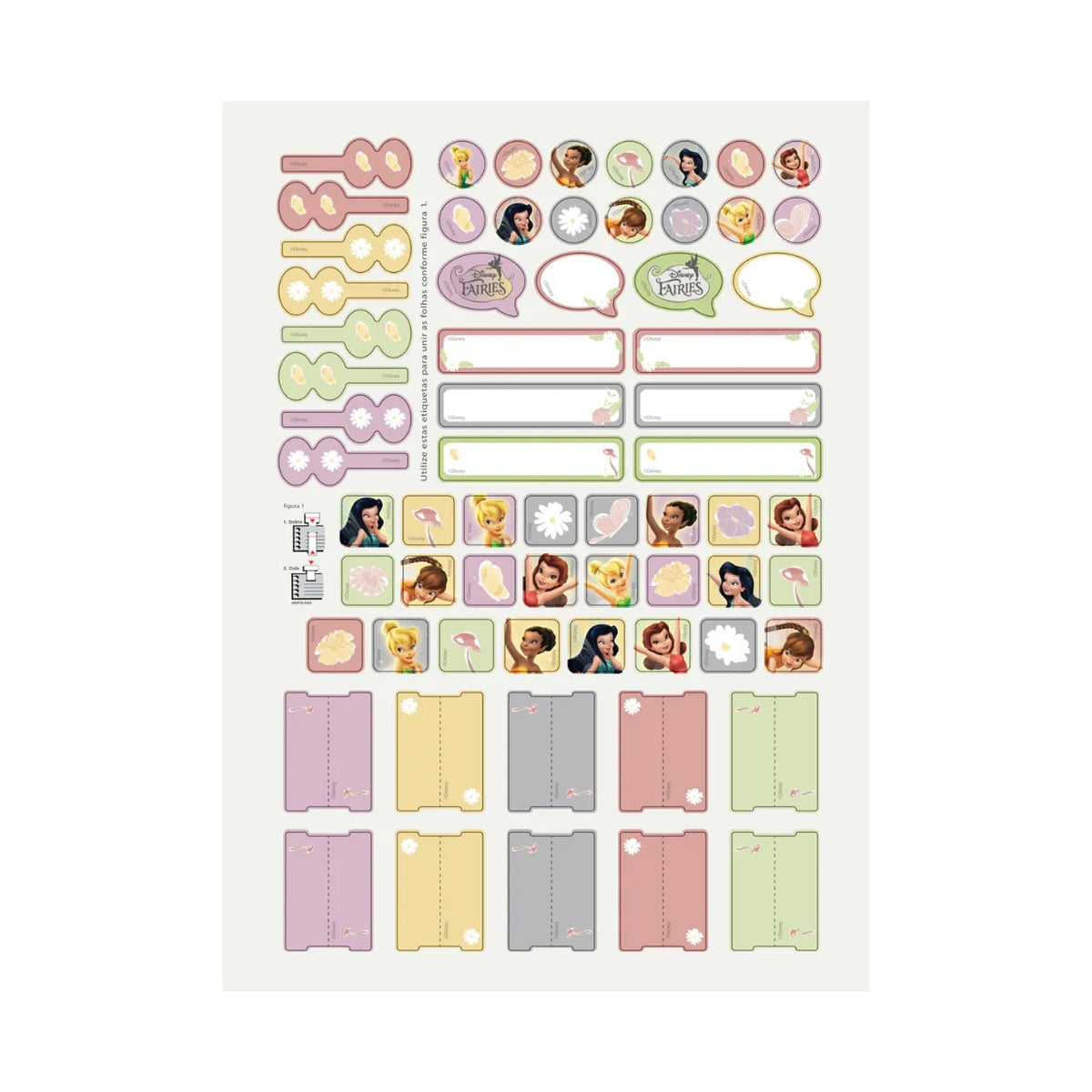 Caderno Fadas da Disney 80 Folhas Espiral Jandaia