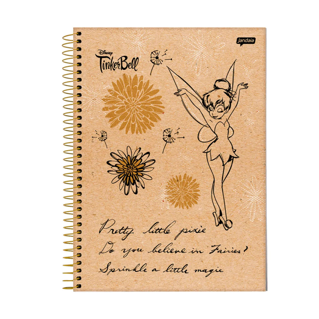 Caderno 1 Matéria 80 Folhas Tinker Bell Jandaia