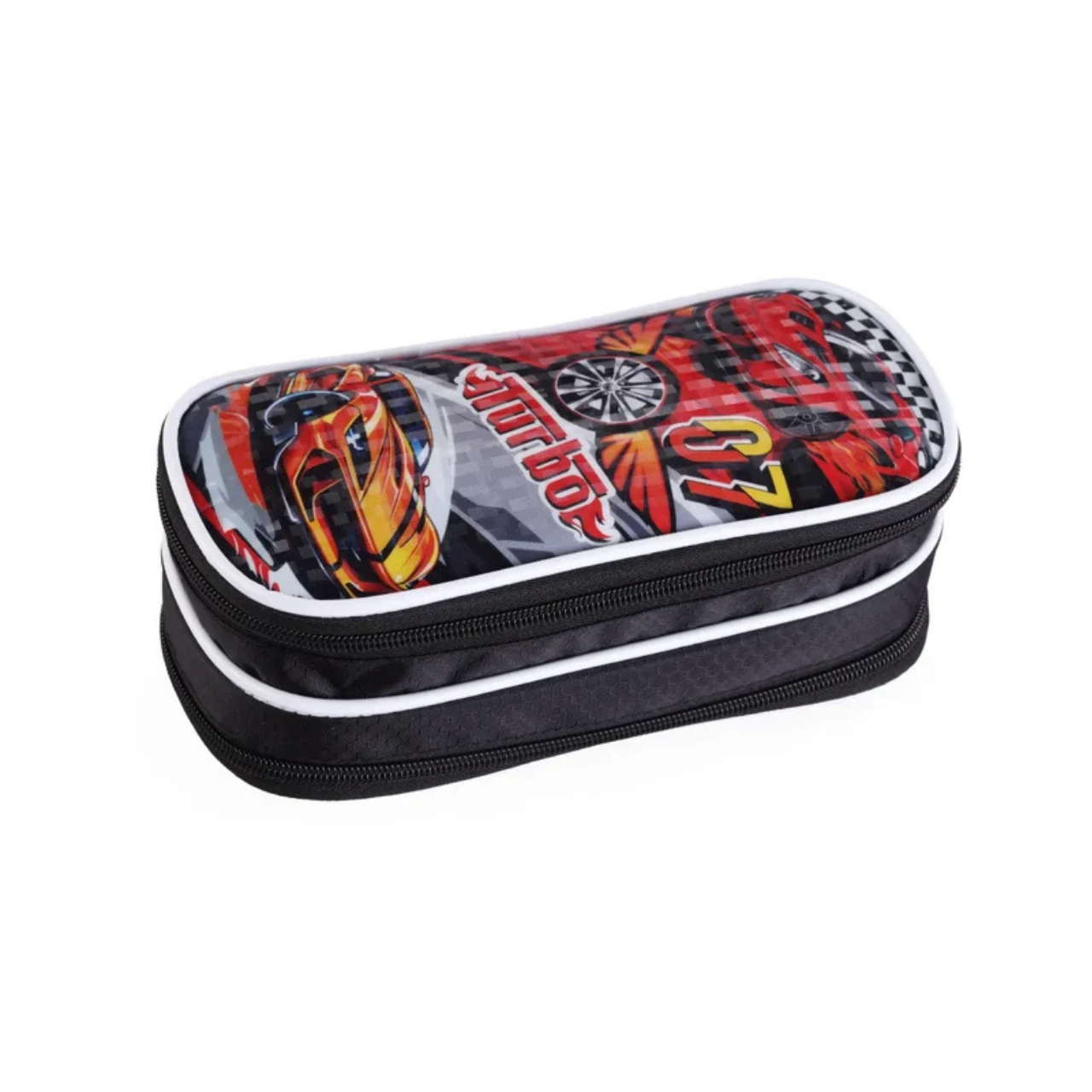 Mochila de Costas Carros Turbo com Lancheira e Estojo