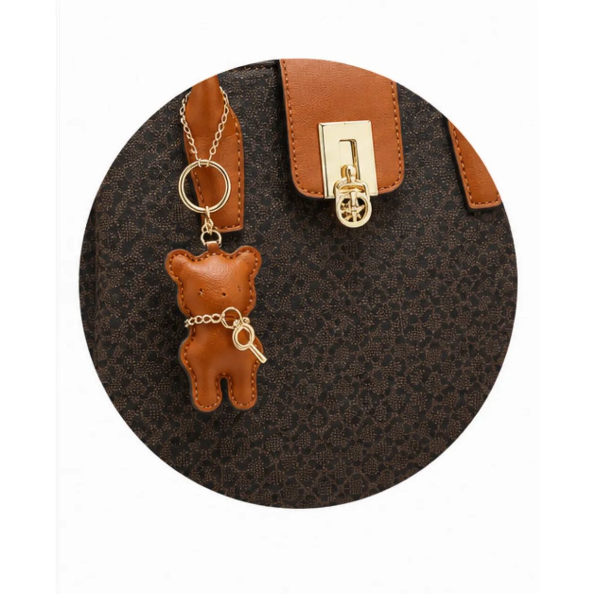Bolsa Feminina Café Texturizada Transversal Chenson