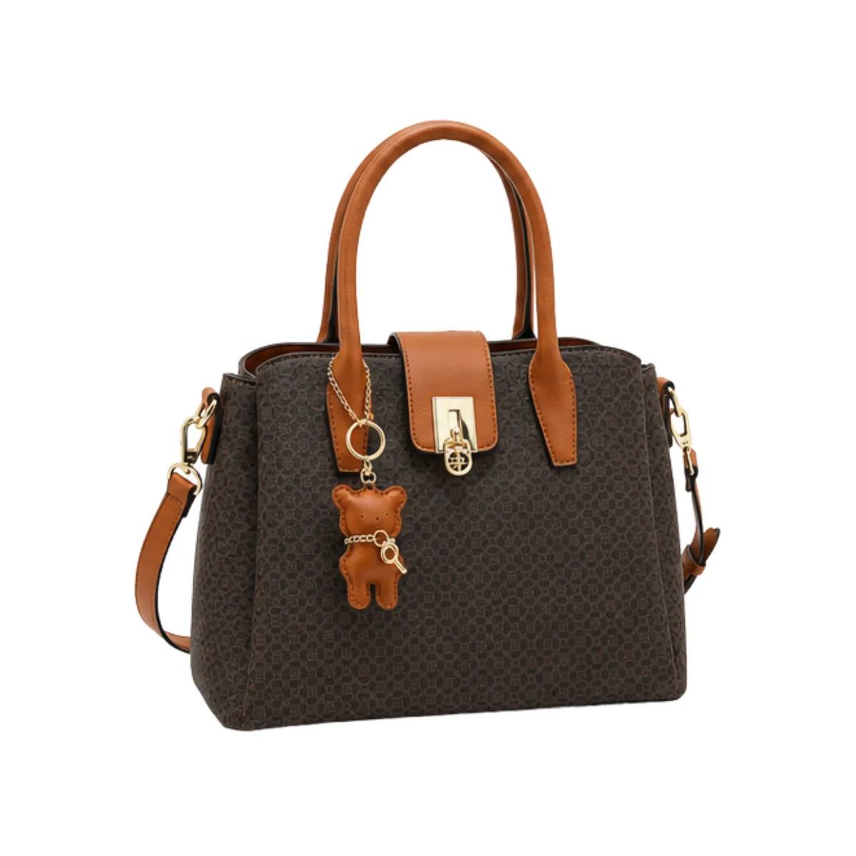 Bolsa Feminina Café Texturizada Transversal Chenson