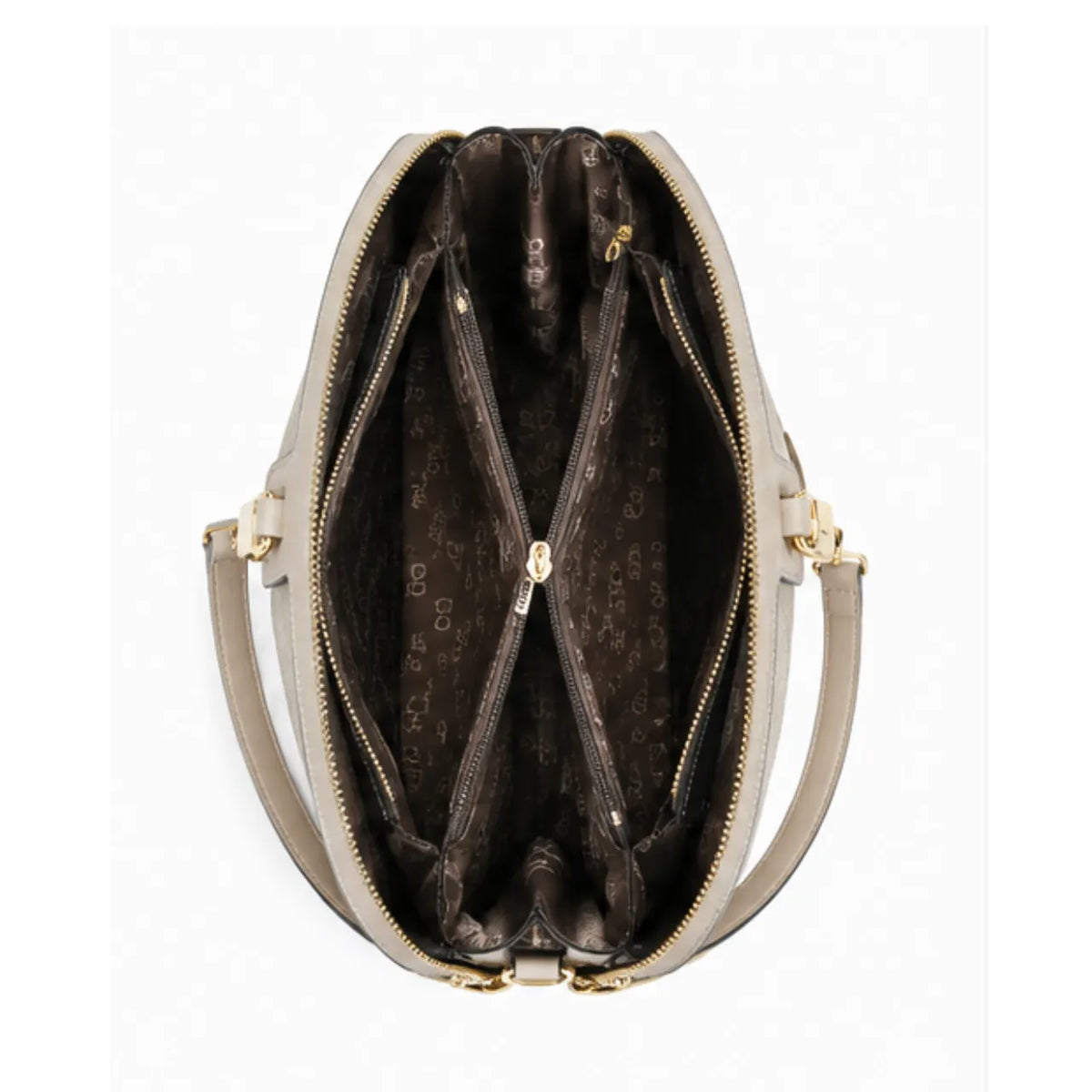Bolsa Feminina Bege Texturizada Transversal Chenson