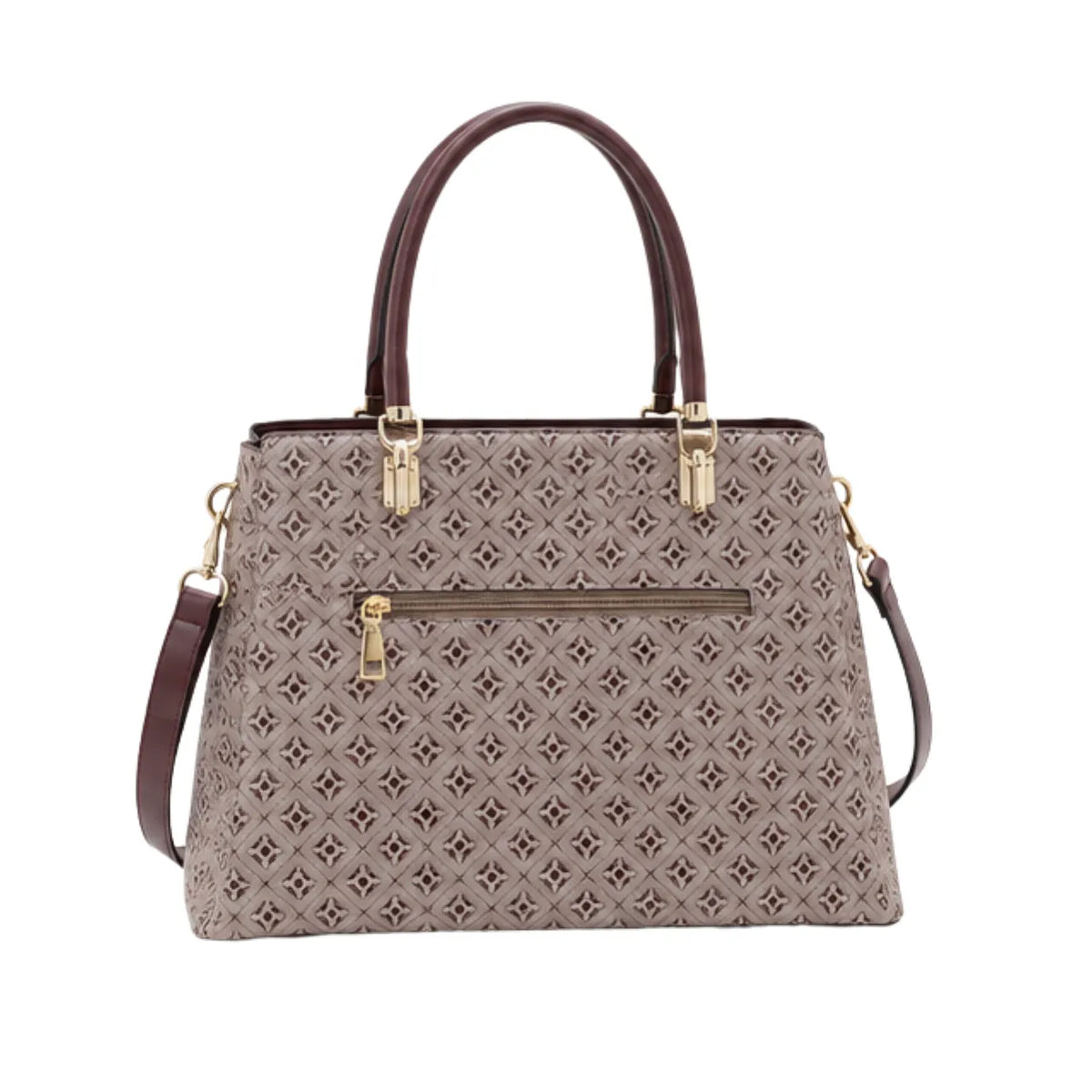 Bolsa Feminina Vinho Texturizada Transversal Chenson