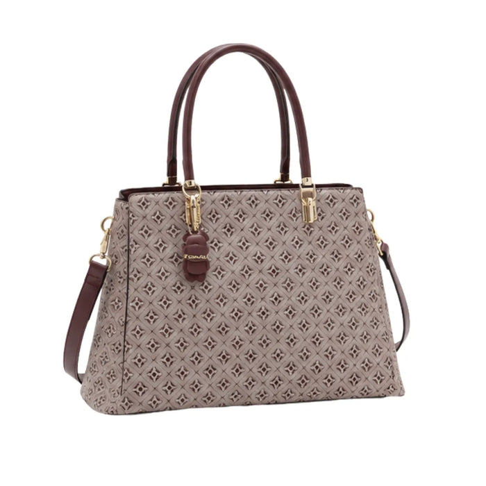 Bolsa Feminina Vinho Texturizada Transversal Chenson