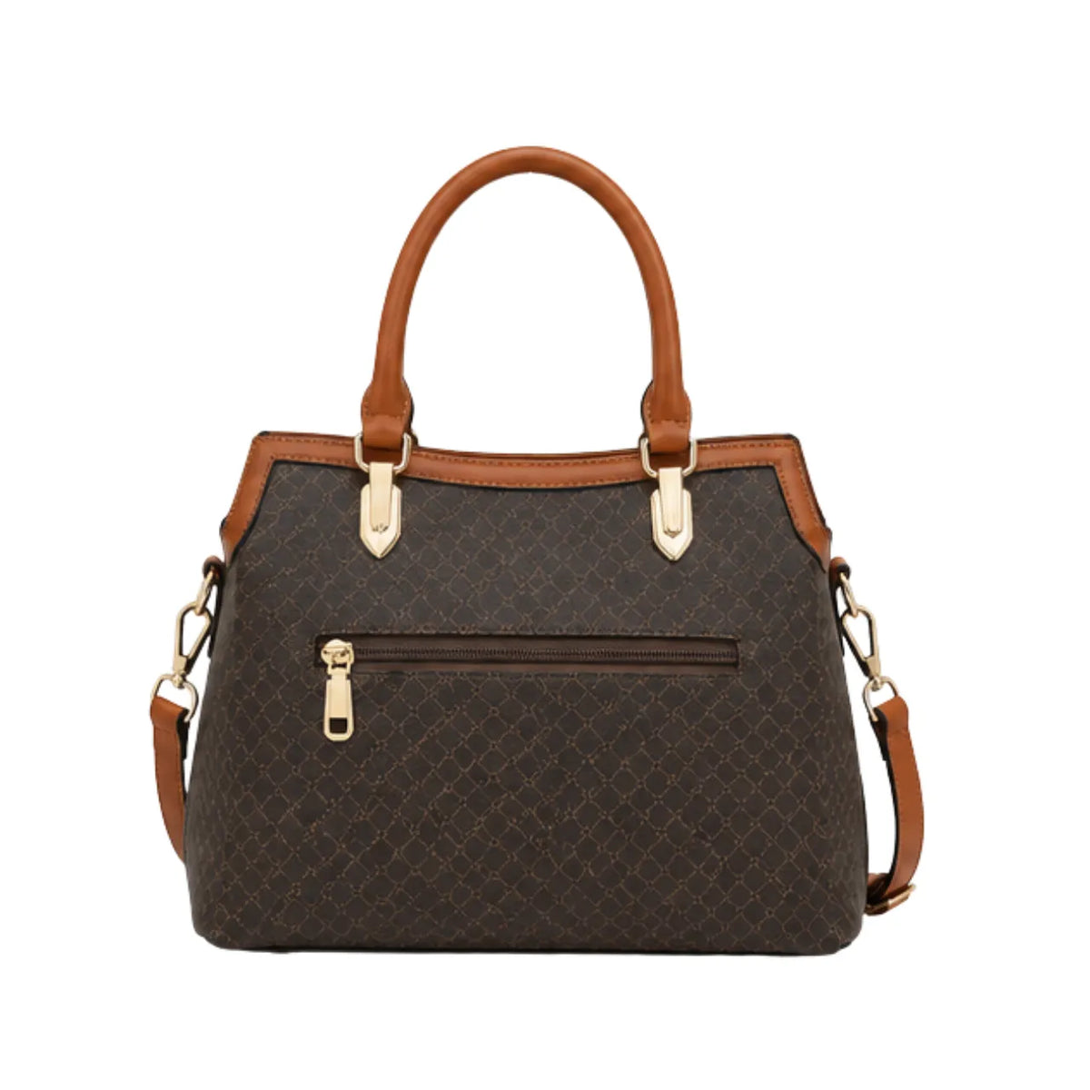 Bolsa Feminina Café Texturizada Transversal Chenson