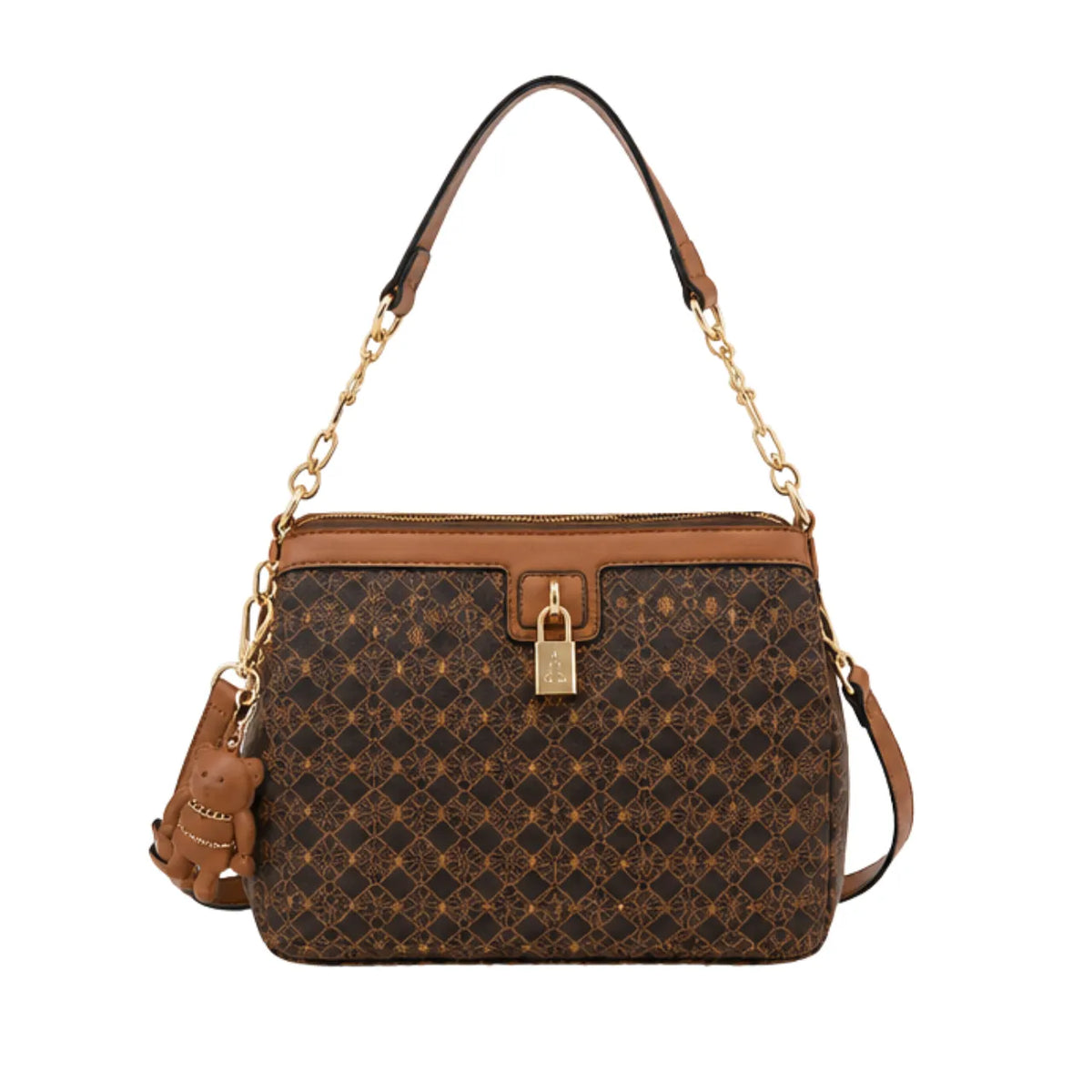 Bolsa Feminina Café de Ombro Transversal Chenson