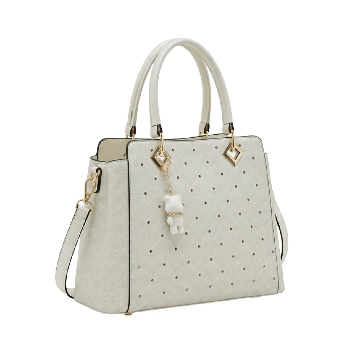 Bolsa Feminina Off White Texturizada Chenson