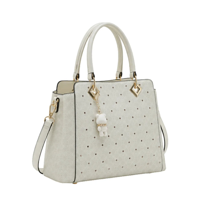 Bolsa Feminina Off White Texturizada Chenson