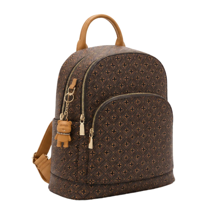 Mochila Feminina Café Texturizada Chenson