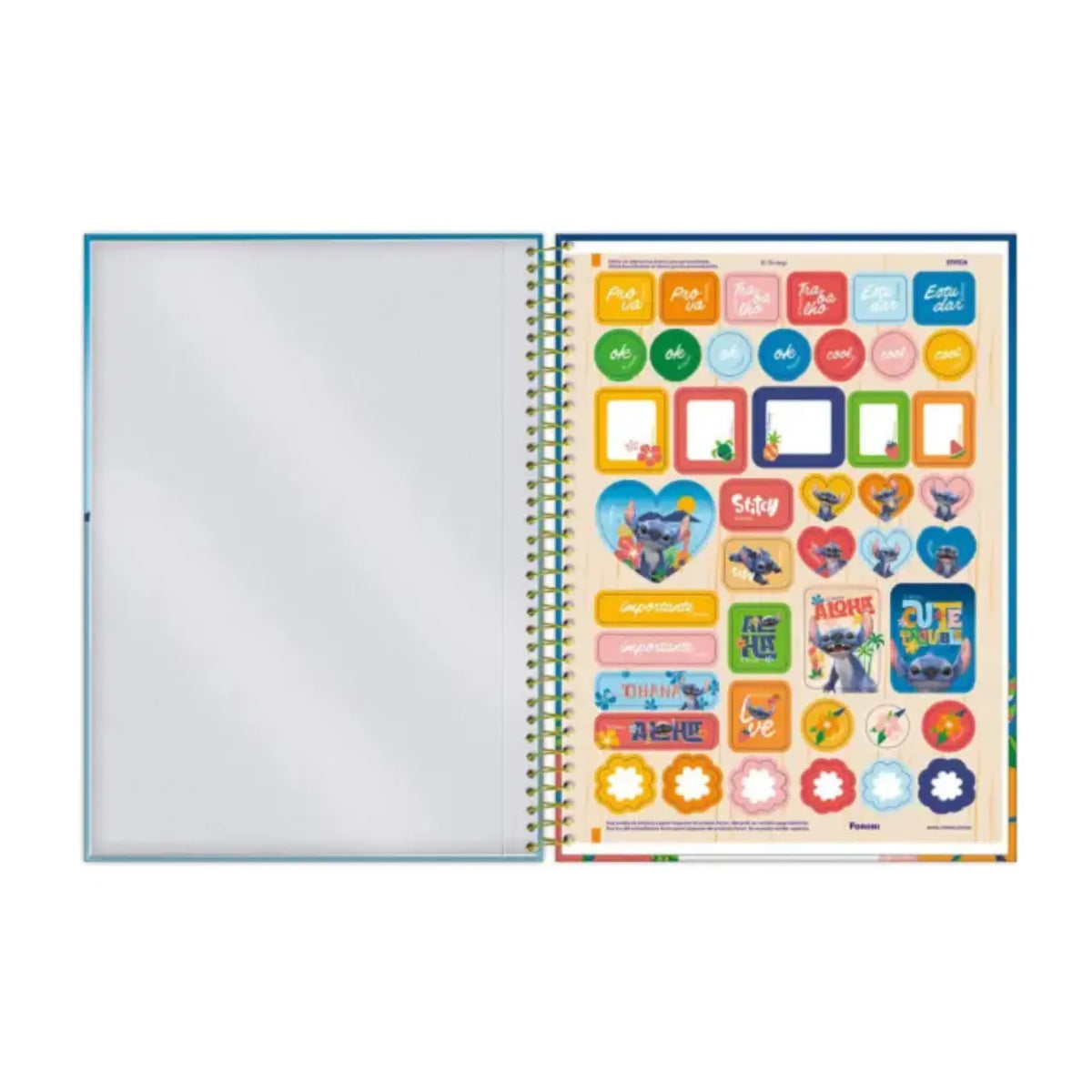 Caderno Stitch Ohana 10 Matérias 160 Folhas Foroni