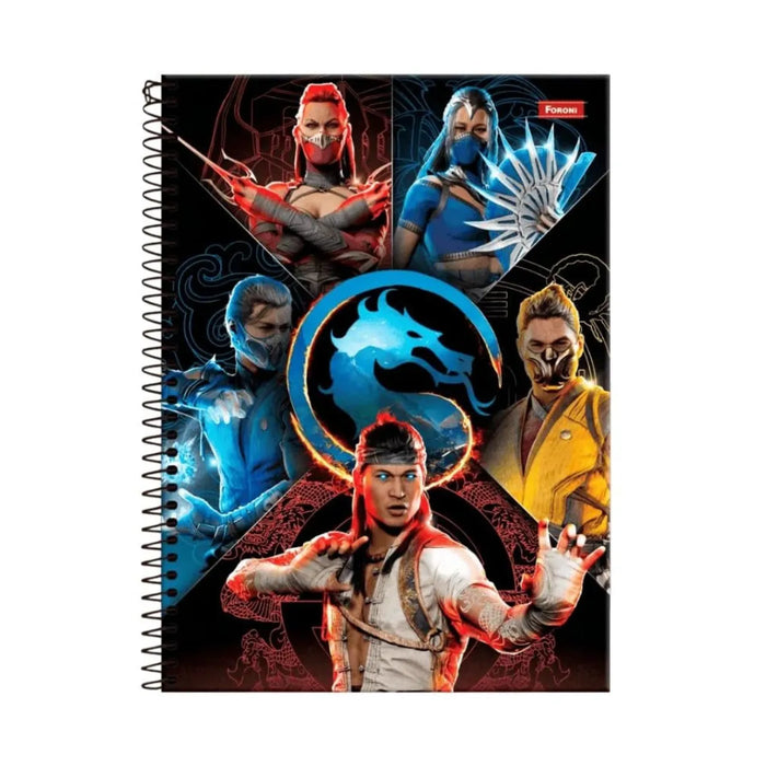 Caderno Mortal Kombat 10 Matérias 160 Folhas Foroni
