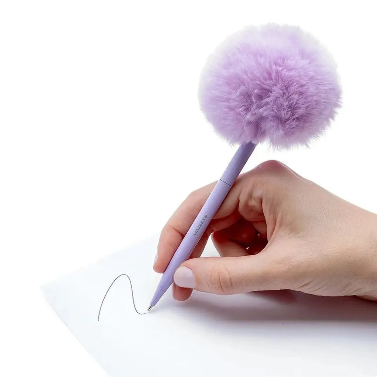Caneta Esferográfica Pompom Roxa Leo e Leo