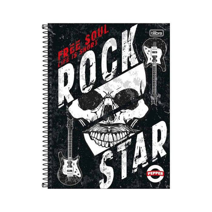 Caderno Rock Star 12 Matérias 192 Folhas Tilibra Pepper