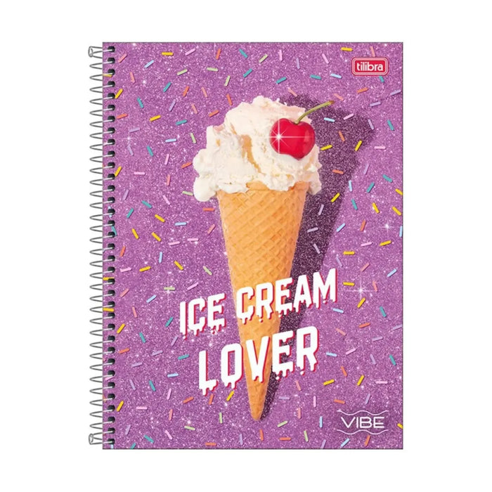 Caderno 12 Matérias Tilibra Vibe Sorvete 192 Folhas
