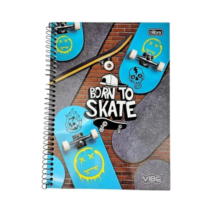 Caderno Vibe Skate 12 Matérias 192 Folhas Tilibra