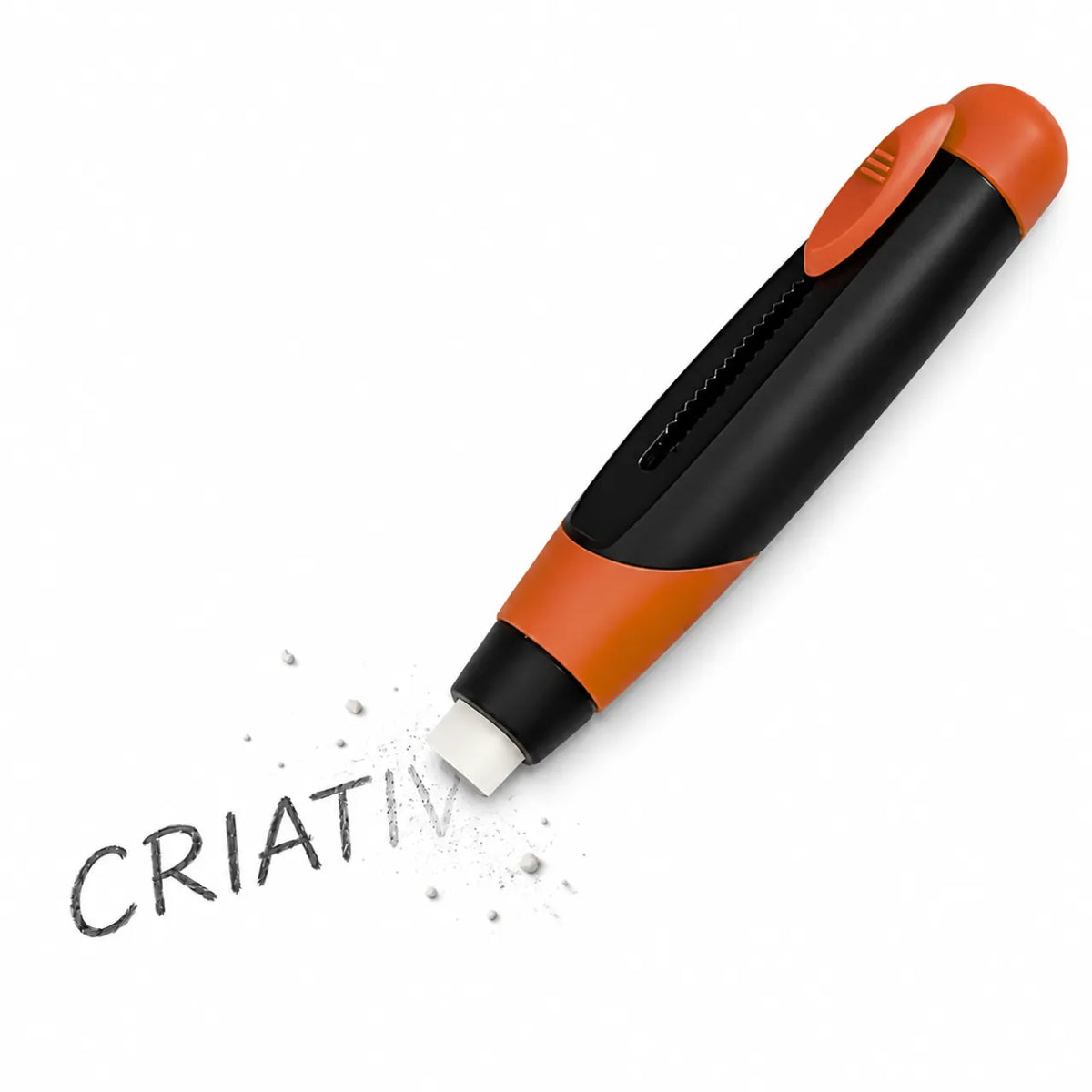 Caneta Borracha Retrátil Laranja Molin