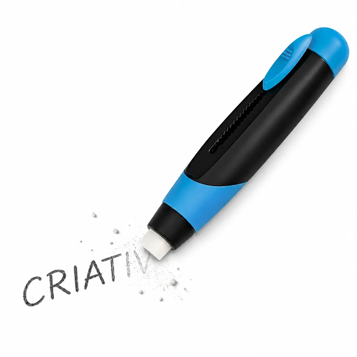 Caneta Borracha Retrátil Azul Molin
