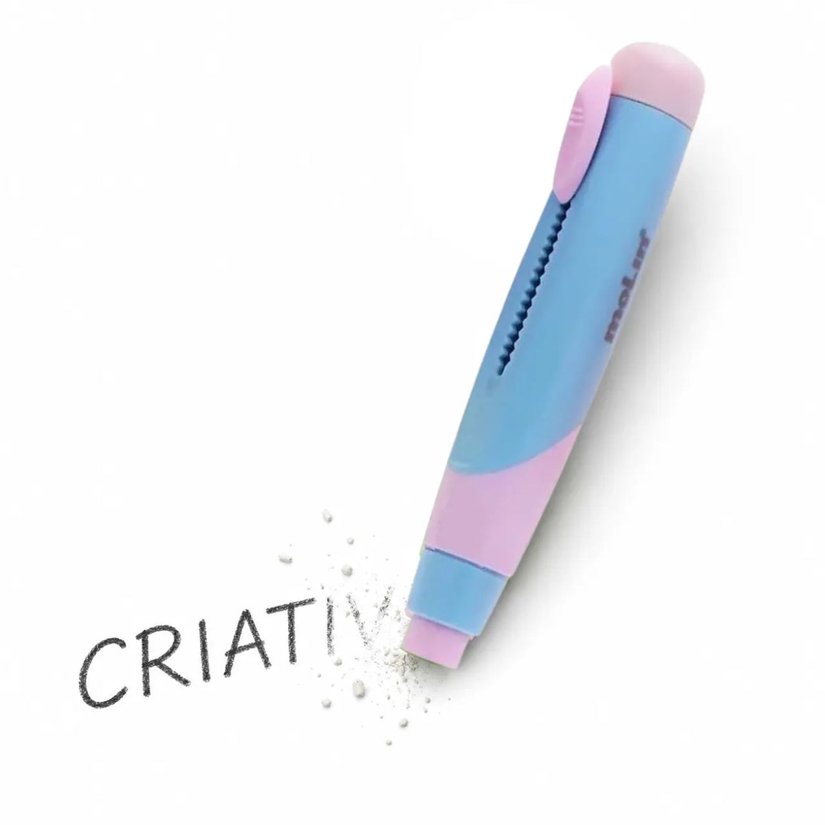 Caneta Borracha Retrátil Azul Tons Pastel Molin