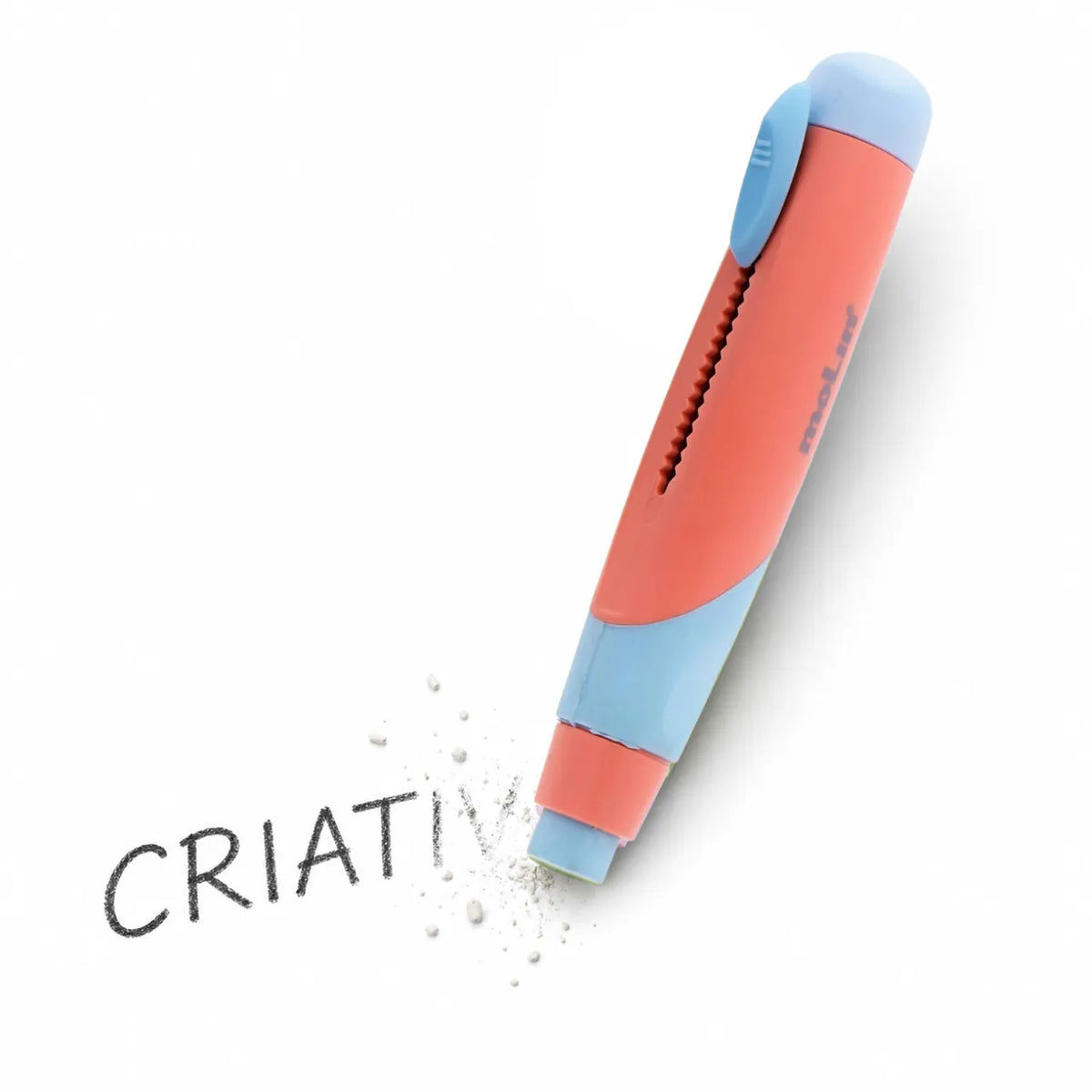 Caneta Borracha Retrátil Laranja Tons Pastel Molin