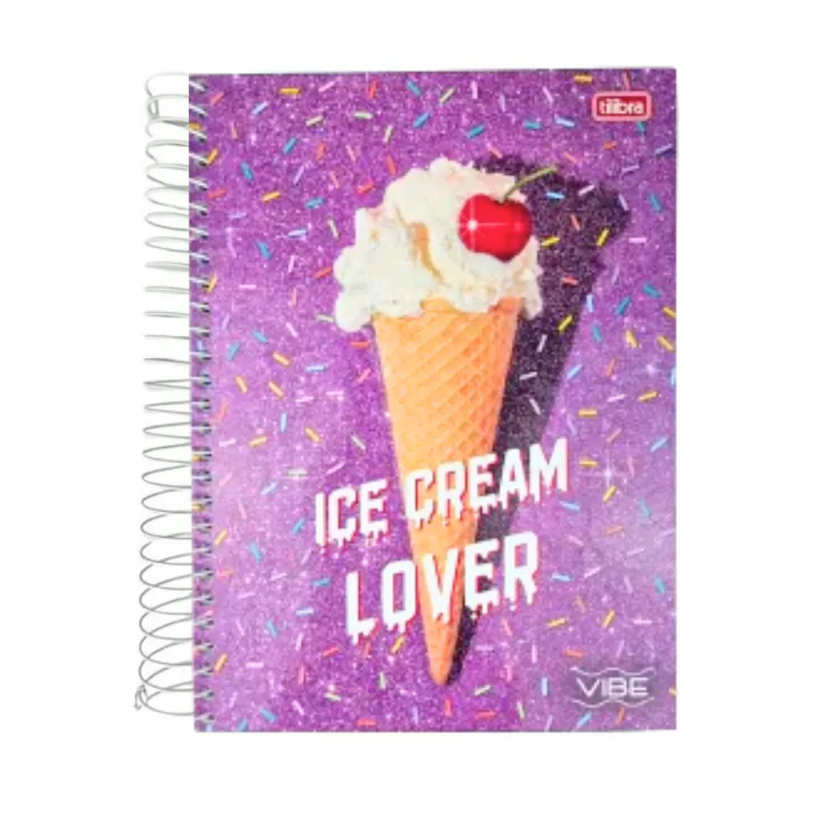 Caderno Vibe Ice Cream 16 Matérias 256 Folhas Tilibra