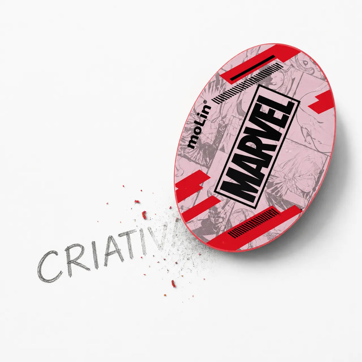 Borracha Marvel Vermelha Molin