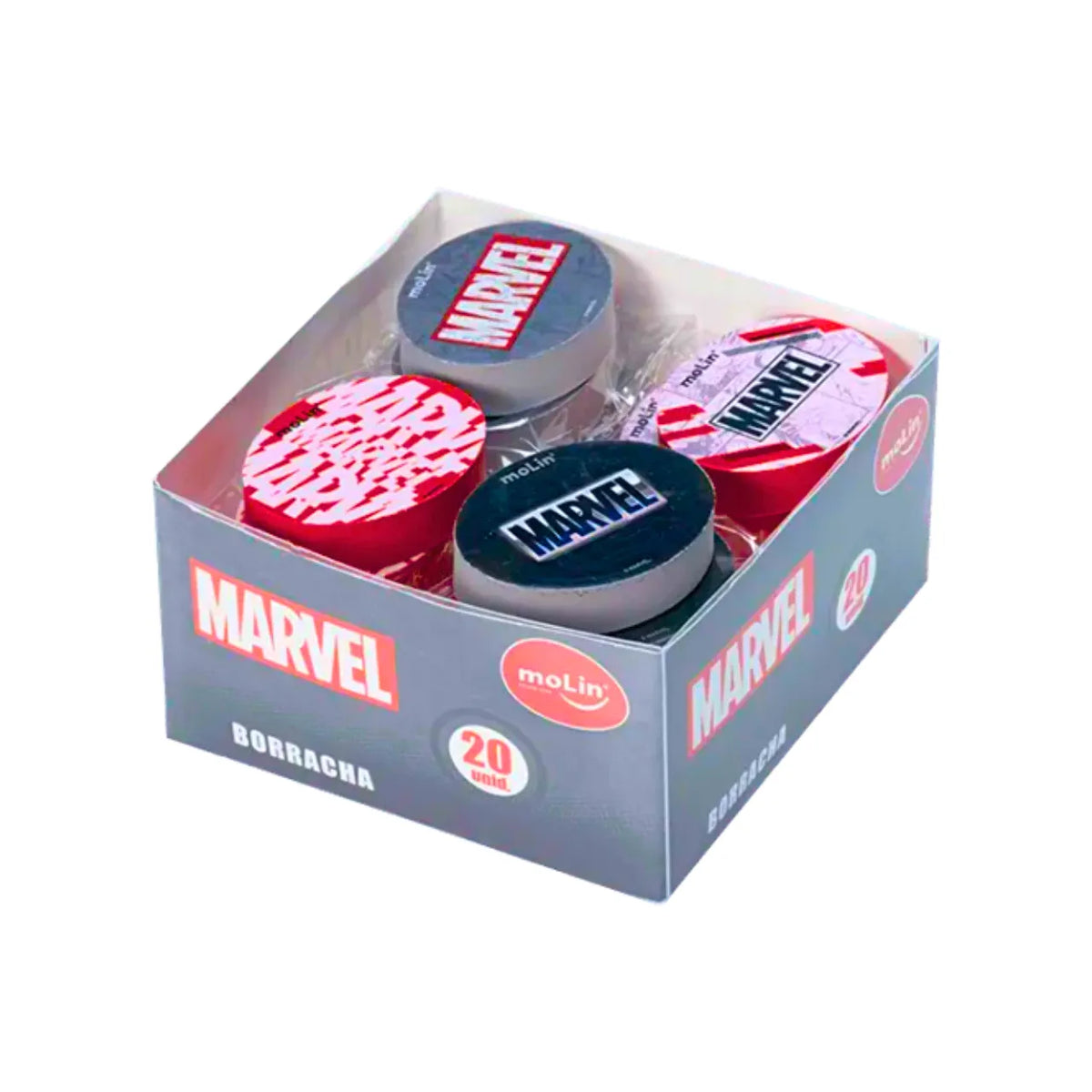 Borracha Marvel Preta Molin