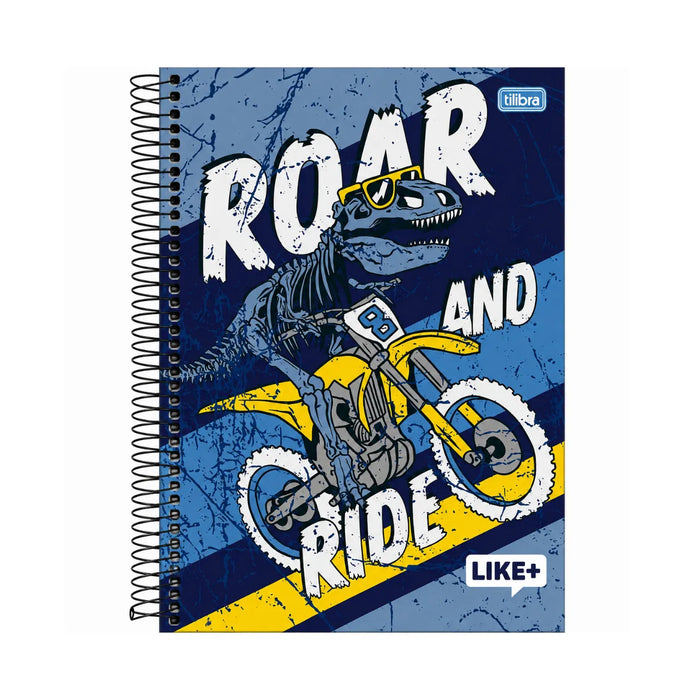Caderno Tilibra Like+ Roar and Ride 16 Matérias 320 Folhas