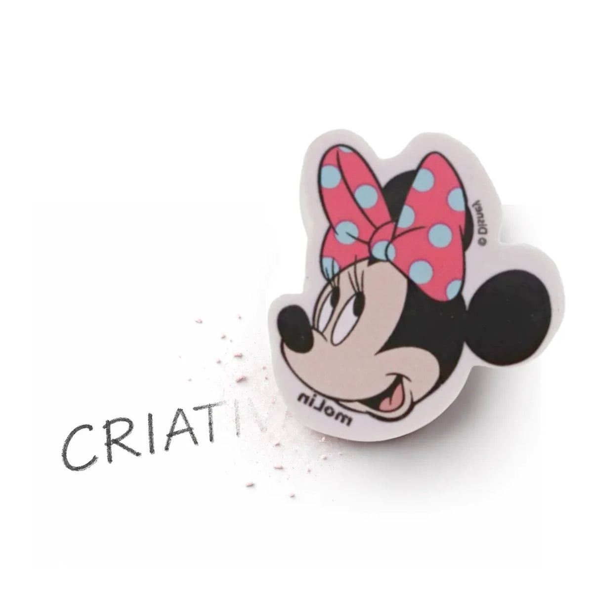 Borracha Decorada Minnie Mouse Branca Molin