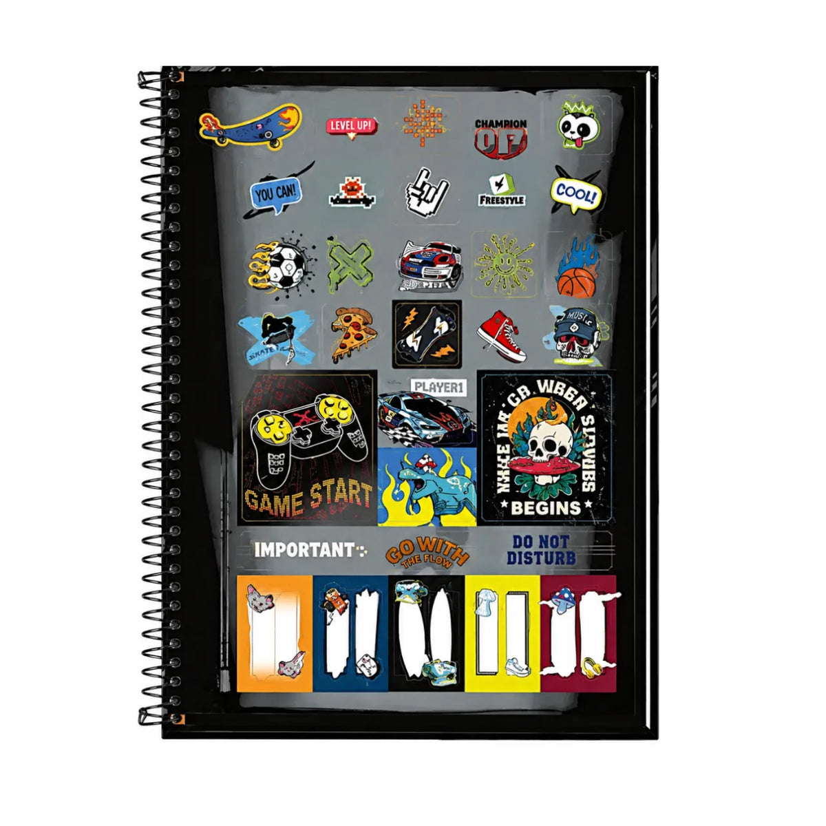 Caderno Game Over Like+ Tilibra 16 Matérias 320 Folhas