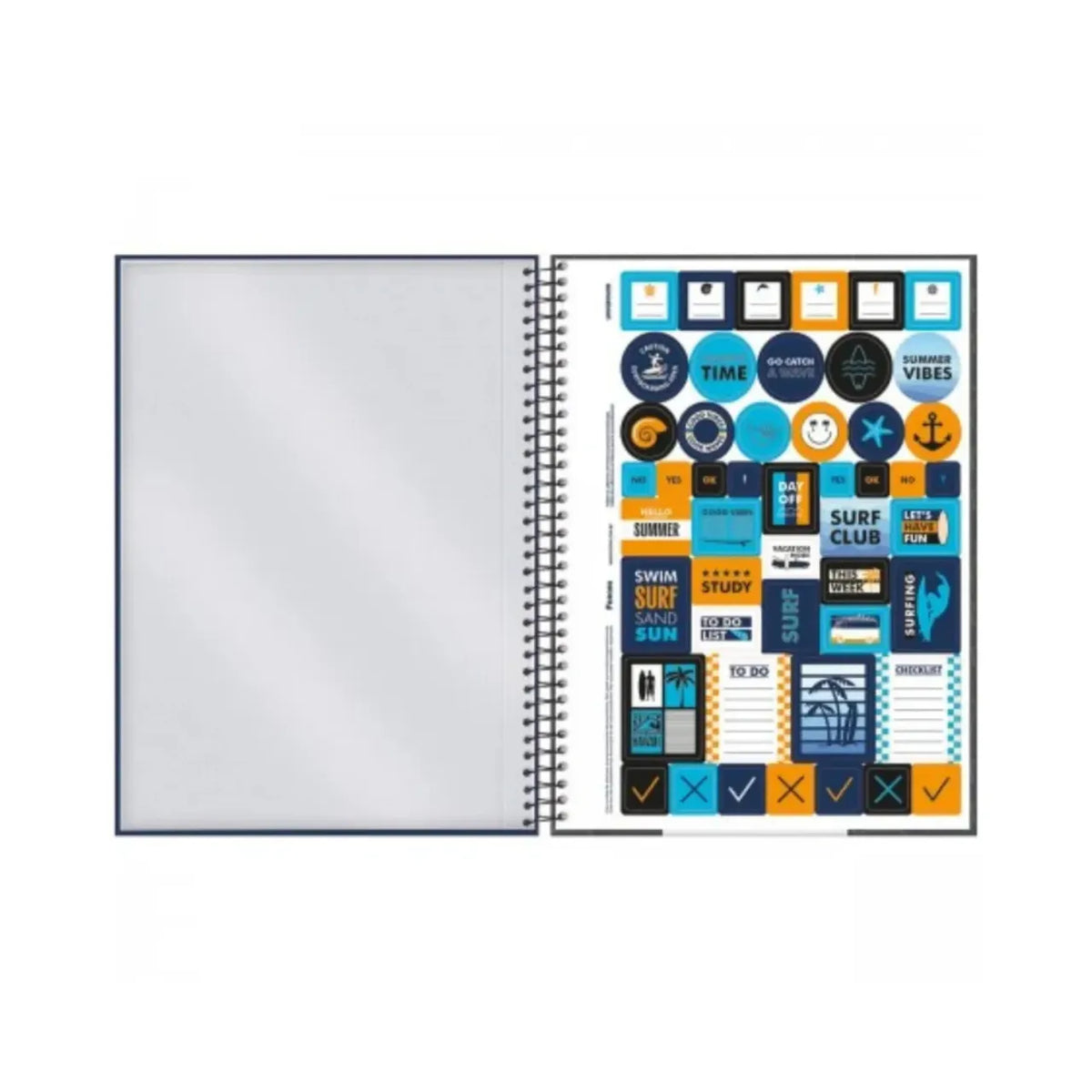 Caderno 15 Matérias 240 Folhas Waves Foroni