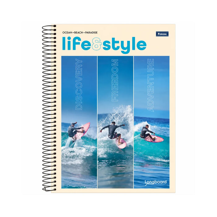 Caderno 15 Matérias 240 Folhas Life Style Foroni