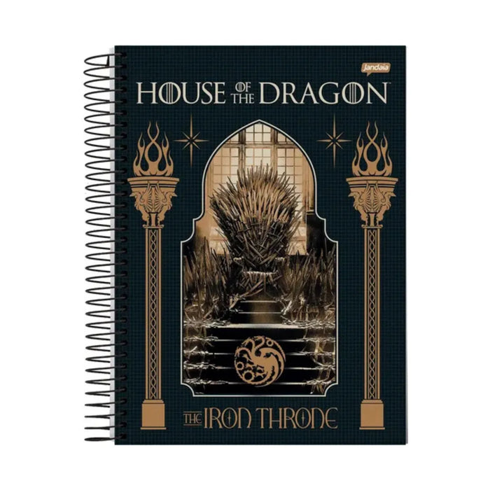 Caderno 20 Matérias 320 Folhas House of the Dragon Jandaia