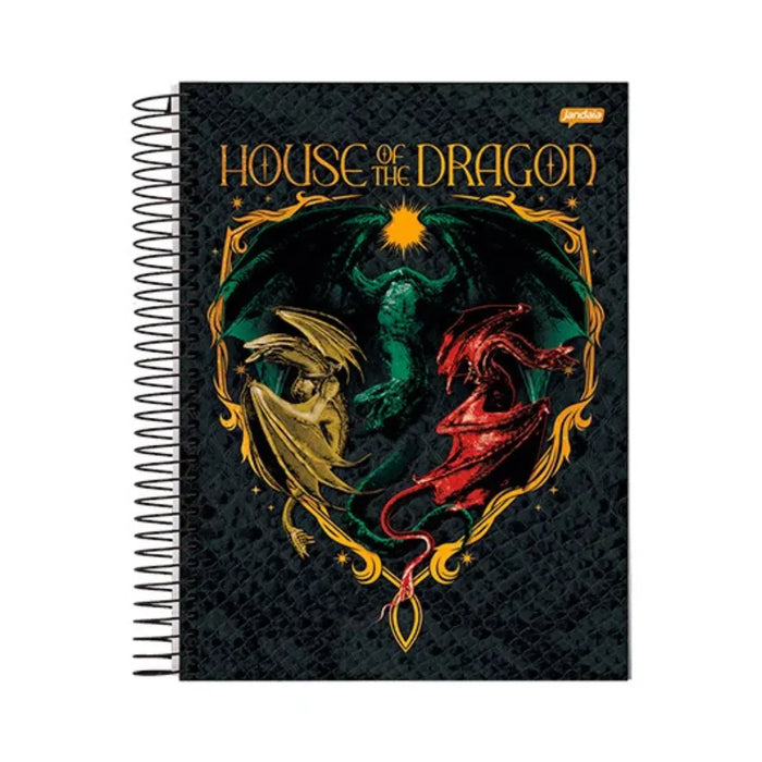 Caderno 20 Matérias 320 Folhas House of the Dragon Jandaia