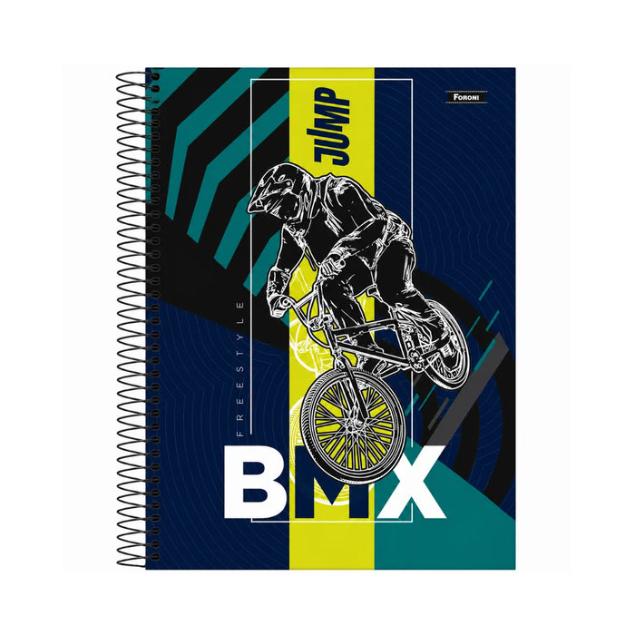 Caderno 20 Matérias 400 Folhas Jump BMX Foroni