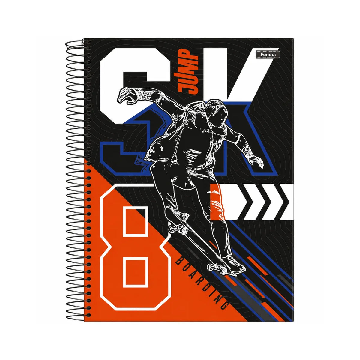 Caderno 20 Matérias 400 Folhas Skate Foroni