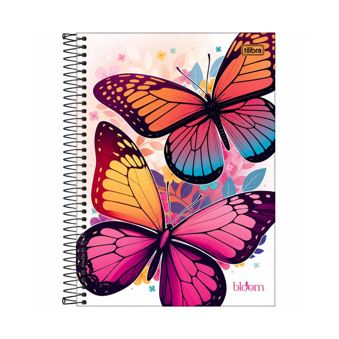 Caderno 20 Matérias 320 Folhas Bloom Borboletas Tilibra