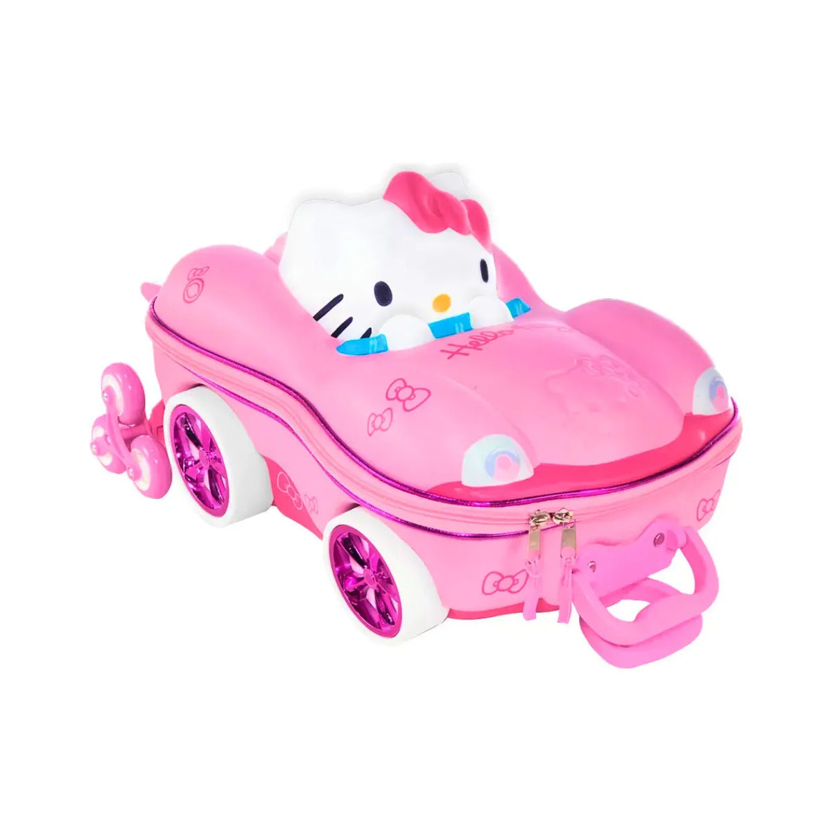 Kit Mochila de Rodinha 3D Hello Kitty Carro Diplomata