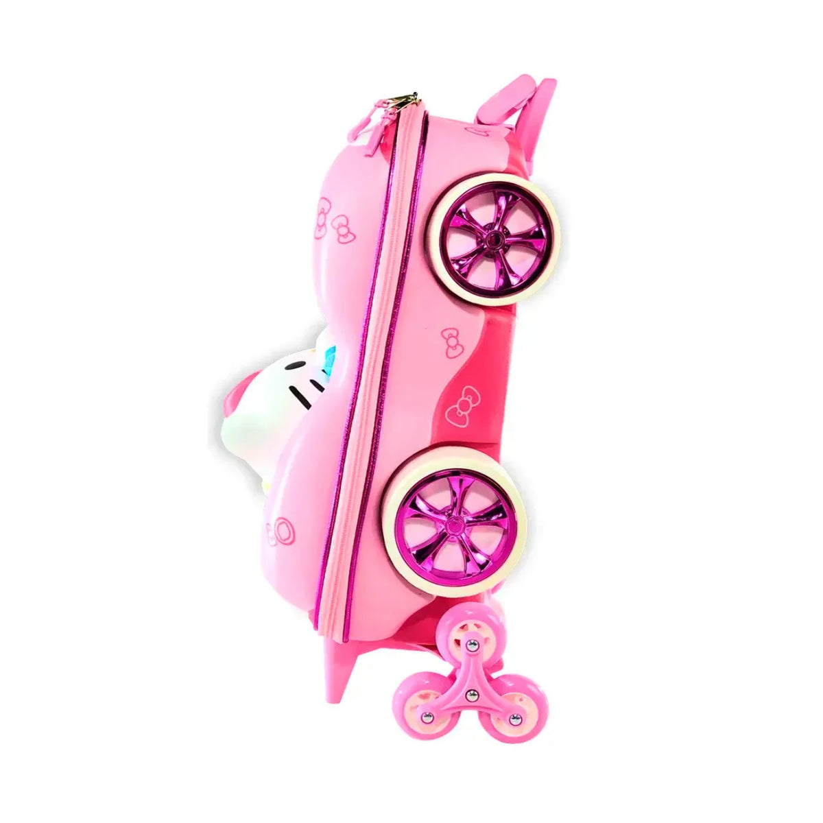 Kit Mochila de Rodinha 3D Hello Kitty Carro Diplomata