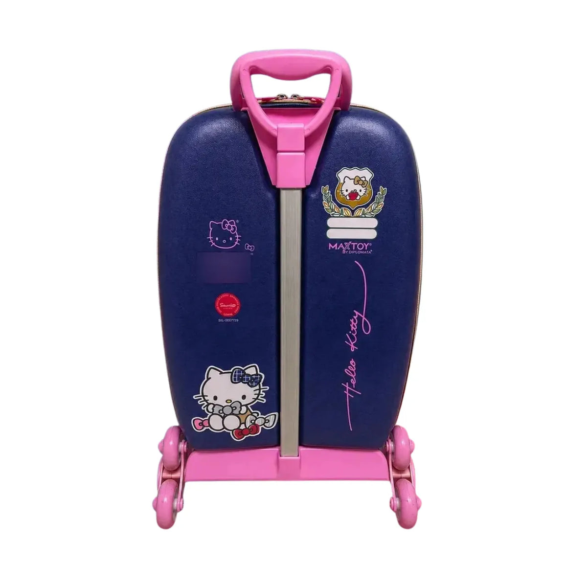 Kit Mochila de Rodinha 3D Hello Kitty Brasão Diplomata