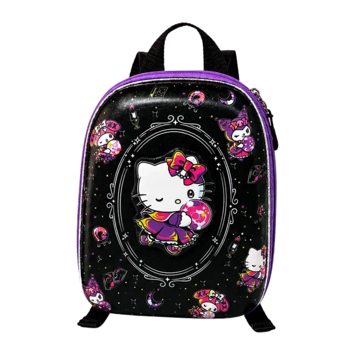 Kit Mochila de Rodinha 3D Hello Kitty Candy Diplomata