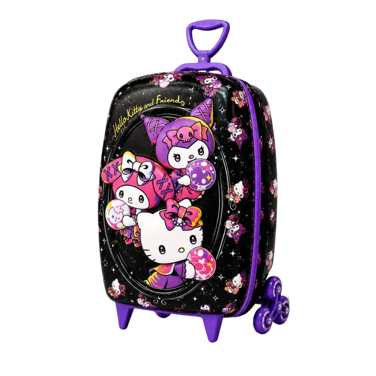 Kit Mochila de Rodinha 3D Hello Kitty Candy Diplomata