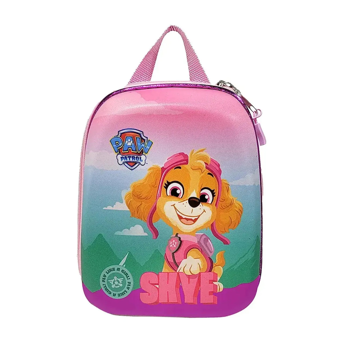 Kit Mochila Rodinha Paw Patrol Skye Lancheira Diplomata